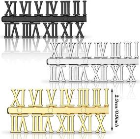 img 2 attached to ⌚ Clock Numerals Kit: DIY Arabic & Roman Number Digital Clock Replacement Set - Gold, Silver, Black