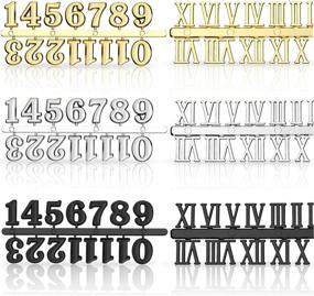 img 4 attached to ⌚ Clock Numerals Kit: DIY Arabic & Roman Number Digital Clock Replacement Set - Gold, Silver, Black