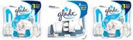 revitalize your space with glade plugins refills air freshener starter kit in clean linen - complete 8 piece set! logo