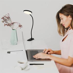 img 1 attached to 💡 Versatile Clamp LED Desk Lamp: 5 Lighting Modes, Dimmer, and Flexible Gooseneck for Optimal Lighting