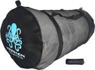🌊 kraken aquatics dive duffle bag with mesh, shoulder strap - ideal for scuba diving, snorkeling, spearfishing, freediving, swimming, beach, and sports gear logo