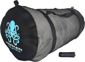 img 4 attached to 🌊 Kraken Aquatics Dive Duffle Bag with Mesh, Shoulder Strap - Ideal for Scuba Diving, Snorkeling, Spearfishing, Freediving, Swimming, Beach, and Sports Gear