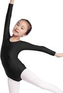 👯 aoylisey girls' team basic long sleeve leotard gymnastics ballet dance bodysuits for kids (2-12 years) - improved seo logo