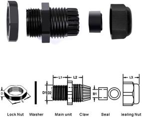 img 2 attached to IsaBellEE PG19 Cable Gland Range（5Pcs，Black