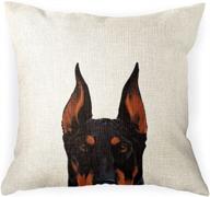 wirester decorative cushion doberman pinscher logo