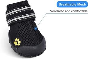 img 3 attached to 🐾 Hipaw Breathable Dog Boot with Reflective Strap and Rugged Nonslip Sole - Perfect for Hot Pavement in Summer
