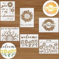 🌻 sunflower stencil kit: get creative with 6 a4 size sunflower patterns for diy decor, painting, and crafts – reusable and versatile flower stencils logo