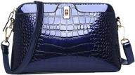 women's patent leather alligator shoulder handbag with matching wallet - stylish handbags for shoulder bags logo