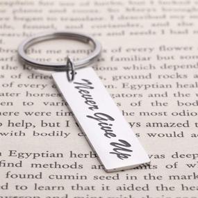 img 1 attached to Eunigem Never Give Up Keychain: Motivational Gifts for Men and Women