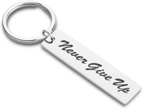 img 4 attached to Eunigem Never Give Up Keychain: Motivational Gifts for Men and Women
