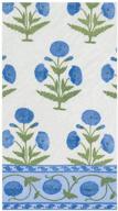 🌼 caspari indian poppy paper guest towel napkins in blue - 30 napkins in total, perfect for any occasion! logo