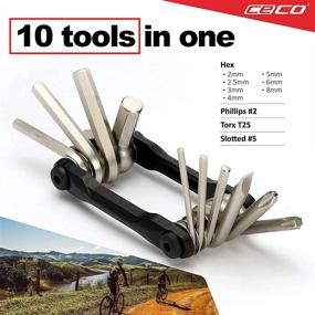 img 3 attached to CECO-USA 10-Function Bike Tool – Compact Bicycle Multi-Tool – Heavy-Duty, Lightweight – High-Strength CR-V 6150 Tool Steel – Portable & Easy to Carry