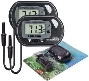 img 4 attached to 🌡️ Accurate LCD Digital Aquarium Thermometer – Monitor Fish Tank Water and Terrarium Temperature