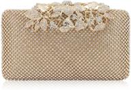 💎 stunning rhinestone crystal clutch: womens evening bag with flower closure - perfect for weddings & parties! logo