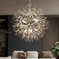 💡 contemporary crystal chandeliers firework, semi flush mount ceiling light fixtures, 8-light chrome dandelion chandelier, stainless steel pendant light for bedroom foyer hallway entryway kitchen, g9 socket logo