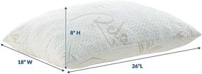 img 2 attached to 🌙 Modway Relax Shredded Memory Foam Pillow - Get a Restful Sleep with Standard/Queen Size Extra Firm Support!