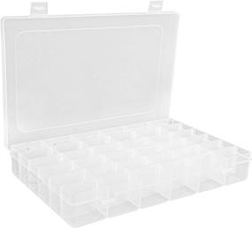 img 4 attached to 🗃️ PANTRY X 36-Compartment Plastic Organizer Box: Ideal for Bead, Fishing Tackle, Jewelry, Crafts, and More!