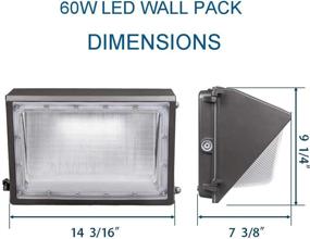 img 1 attached to 💡 (2 Pack) Dakason LED Wall Pack 60W: Dusk-to-Dawn, 7200lm, 5000K Cool White, Commercial Grade IP65 Waterproof Outdoor Lighting Fixture