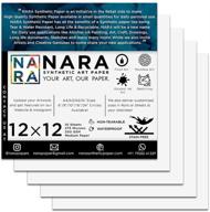 🎨 nara alcohol ink paper: high-quality, stain-free medium paper for alcohol ink art painting - 12"x12", 10 sheets, 275 microns/200 gsm logo