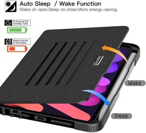 img 1 attached to 📱 ZtotopCases for iPad Mini 6 Case 2021 - Full Body Protective Cover with Pencil Holder and Auto Wake & Sleep Function - Black