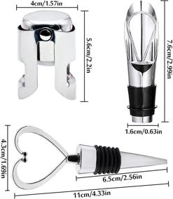 img 2 attached to Champagne Stainless FANJURNEY Stoppers Reusable