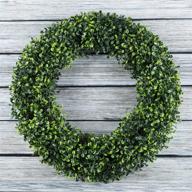 🌿 artificial boxwood wreath - pure garden 50-150, 19.5-inch front door home decor, green, 19.5 inches логотип