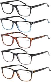 img 4 attached to 👓 5-Pack Comfortable Reading Glasses for Men and Women with Spring Hinges