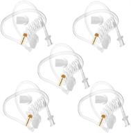 lsgoodcare replacement clear covert acoustic tube compatible for motorola kenwood baofeng two way radio earpiece headset logo