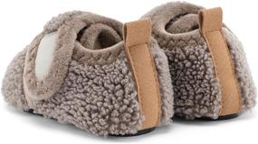 img 2 attached to 👶 Toddler House Slippers: Lightweight Warm Home Shoes with Rubber Sole for Boys Girls Baby - Non-Slip Indoor Socks