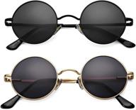 braylenz 2-pack polarized round sunglasses: the perfect retro style accessory for women & men логотип