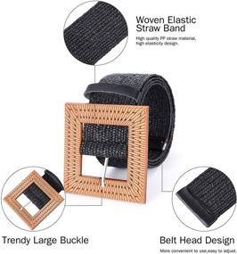 img 2 attached to 🌴 Elevate Your Style with Women's Elastic Tropical Stretch Buckle Belts