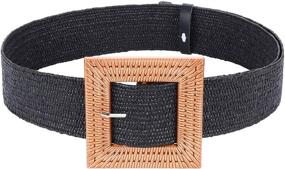 img 4 attached to 🌴 Elevate Your Style with Women's Elastic Tropical Stretch Buckle Belts