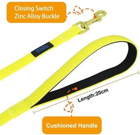 img 1 attached to 🐾 Vivifying Waterproof Dog Leash: 20FT 32FT Durable PVC Coated Webbing for Training, Camping, Beach and Lake - Yellow