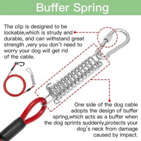 img 2 attached to 🐾 SCENEREAL Dog Tie Out Cable and Stake: Heavy Duty Rustproof Dog Anchor for Yard - 250lbs, 10ft Chew Proof Dog Leash with Shock Absorption Spring, Ideal for Beach, Camping & Ground Use