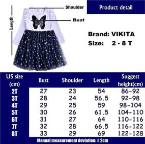 img 3 attached to VIKITA Long Sleeve Tutu Party Dress for Toddler Girls 3-7 Years - Winter Xmas Gift