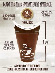 img 2 attached to ☕ Earth Friendly Coffee Cups - 16oz 50 Count - Eco Hot To Go Cups - Ideal for Coffee Bar and On the Go