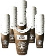 ☕ earth friendly coffee cups - 16oz 50 count - eco hot to go cups - ideal for coffee bar and on the go logo