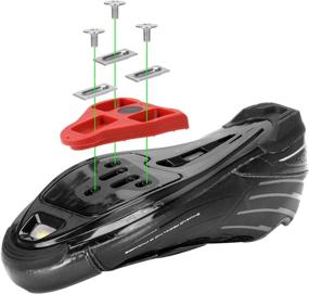 img 2 attached to Enhance Your Indoor Cycling Experience with Inkesky Bike Cleats Compatible with Peloton/Look Delta - 9 Degree Float