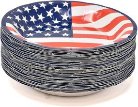 img 2 attached to Patriotic Tableware Independence Disposable Dinnerware