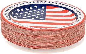 img 3 attached to Patriotic Tableware Independence Disposable Dinnerware