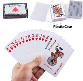 img 2 attached to LotFancy Waterproof Playing Cards - 2 Decks with Plastic Cases, 100% Plastic, Poker Size, Standard Index for Magic Props, Pool Beach Water Card Games