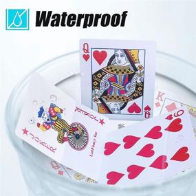 img 3 attached to LotFancy Waterproof Playing Cards - 2 Decks with Plastic Cases, 100% Plastic, Poker Size, Standard Index for Magic Props, Pool Beach Water Card Games