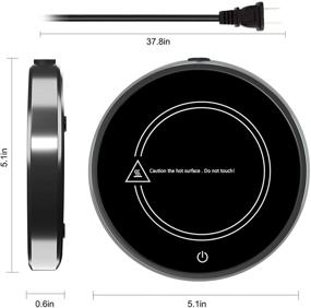 img 2 attached to Умный подогреватель кофейной кружки для стола, автоматическое отключение через 6 часов | Офисный стол для чашки и подогреватель свечей