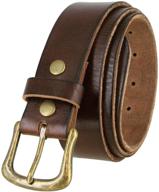 👒 women's casual leather antiqued buckle men's accessories: timeless style meets versatile charm logo