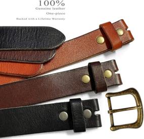 img 1 attached to 👒 Women's Casual Leather Antiqued Buckle Men's Accessories: Timeless Style Meets Versatile Charm