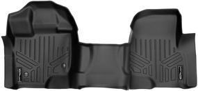 img 4 attached to MAXLINER Floor Mats 1st Row 1-Piece Liner - Black for 2015-2018 Ford F-150 SuperCab or SuperCrew Cab with 1st Row Bench Seat