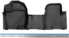 img 1 attached to MAXLINER Floor Mats 1st Row 1-Piece Liner - Black for 2015-2018 Ford F-150 SuperCab or SuperCrew Cab with 1st Row Bench Seat