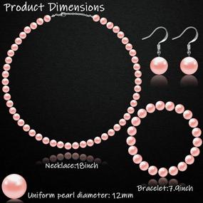 img 2 attached to Jewelry Simulated Necklace Bracelet Earrings Women's Jewelry