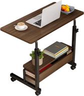 🖥️ rxrpexjke desks - home office furniture study portable desk for bedrooms gaming table writing desk computer stand up desks with storage - work desk for small space, adjustable desk size 31.5x15.7inches, black логотип