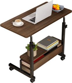 img 4 attached to 🖥️ Rxrpexjke Desks - Home Office Furniture Study Portable Desk for Bedrooms Gaming Table Writing Desk Computer Stand Up Desks with Storage - Work Desk for Small Space, Adjustable Desk Size 31.5x15.7Inches, Black